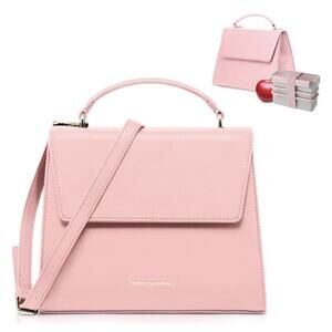 NEW Pink Purse Handbag Insulated Lunch Bag Long Strap Pockets by Beauty Goodies